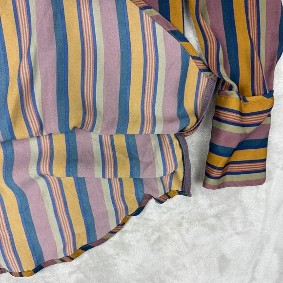 We The Free: Free People Blouse Women XS All Smiles Top Striped Snap Front NWT - Picture 7 of 12